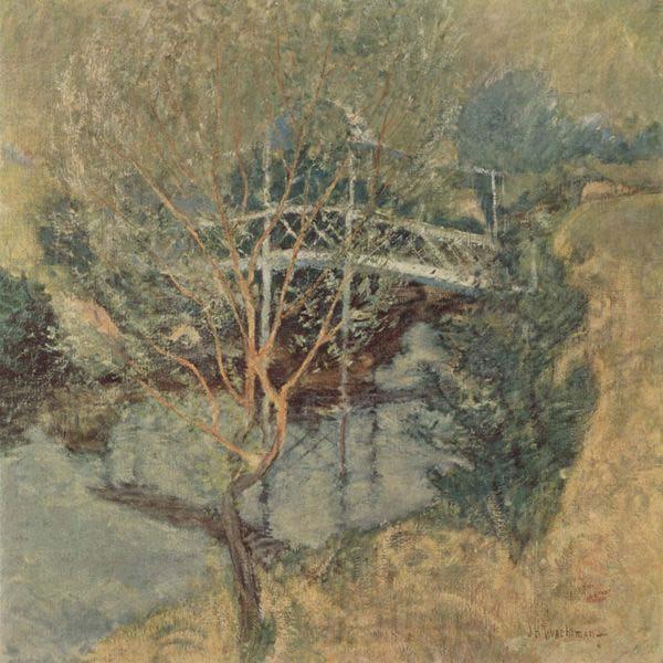John Henry Twachtman The White Bridge, Norge oil painting art